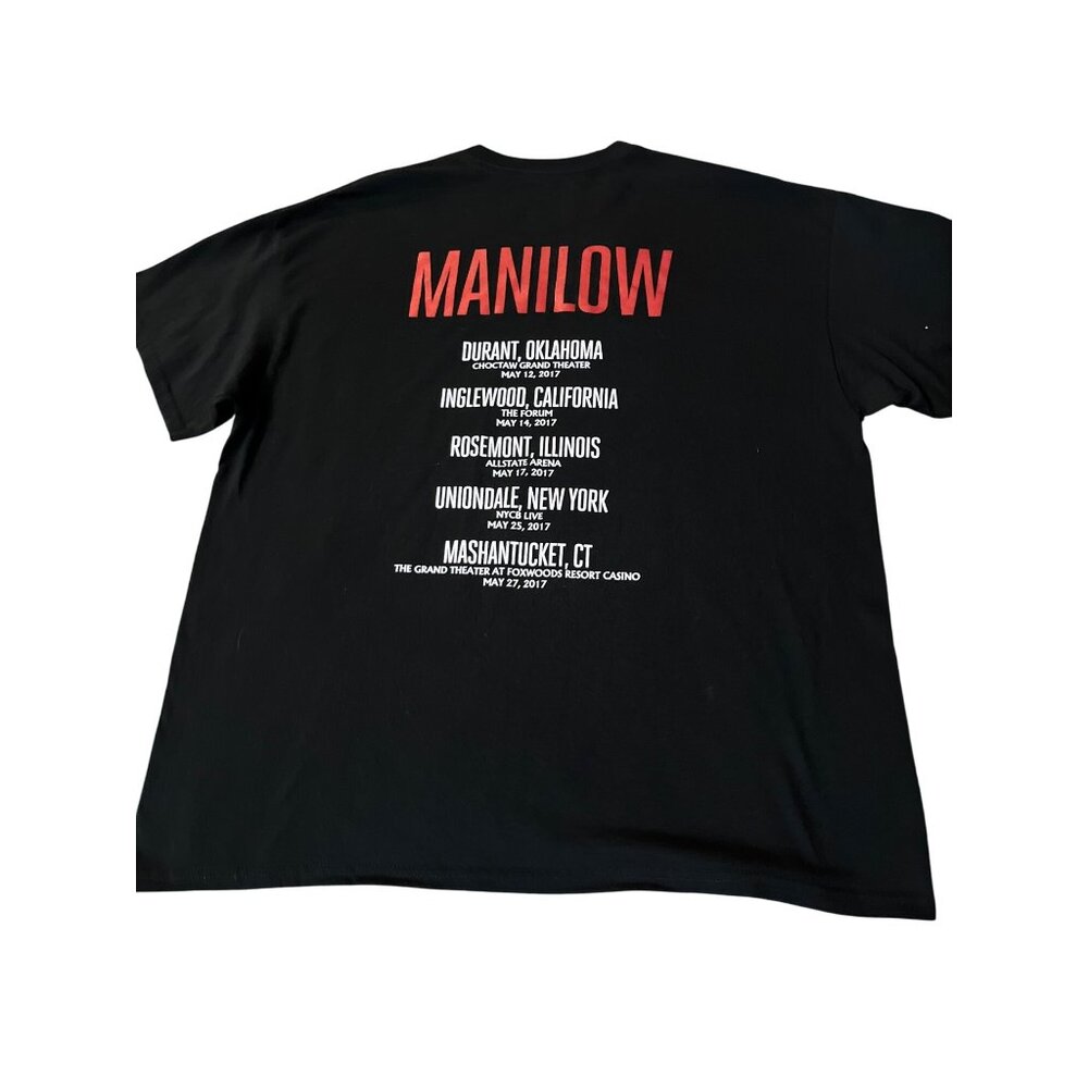 Barry Manilow T-Shirt Unisex XL 2017 Tour Gildan DryBlend Black Used - Picture 4 of 10